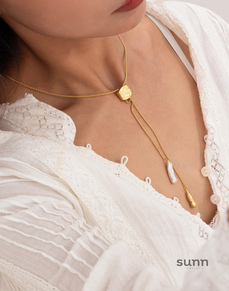 Zaniya Twist & Pearl Necklace [3U9LYM24]