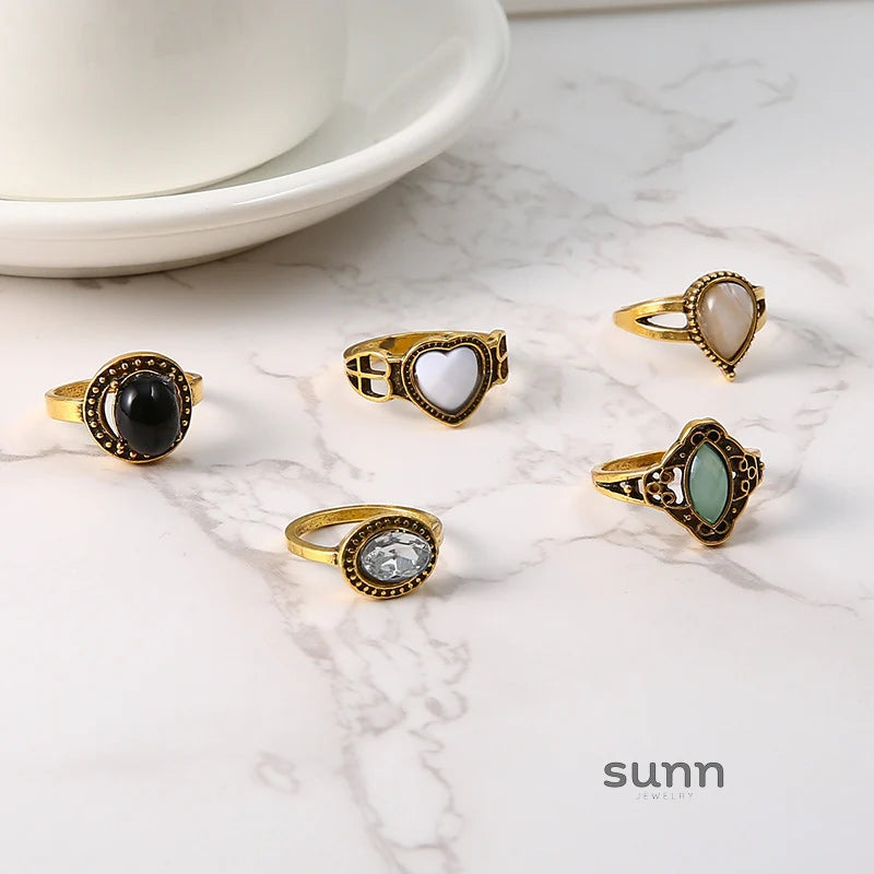 Zaria Crystal Stacking Ring Set