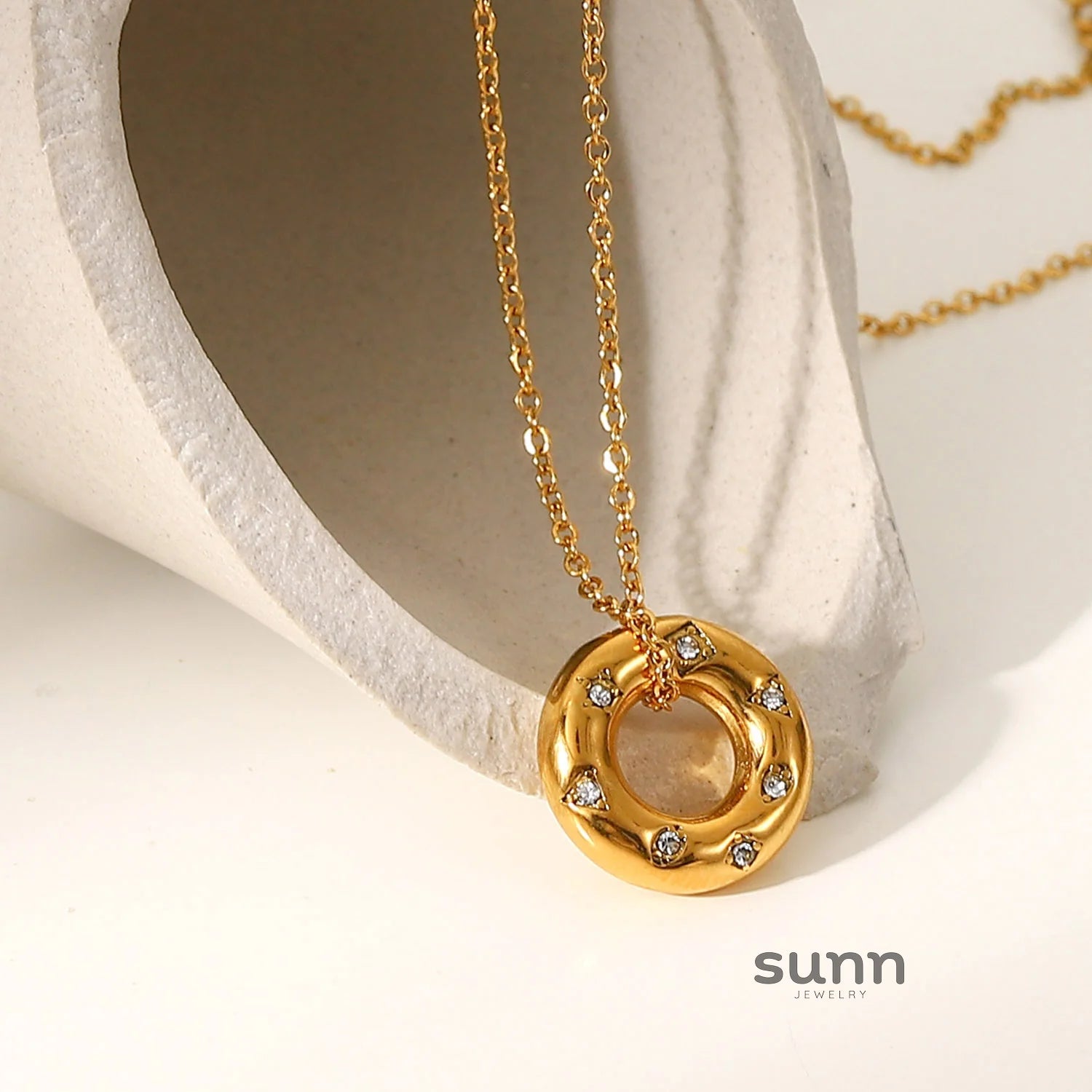 Zaria Layered Zircon Pendant Necklace