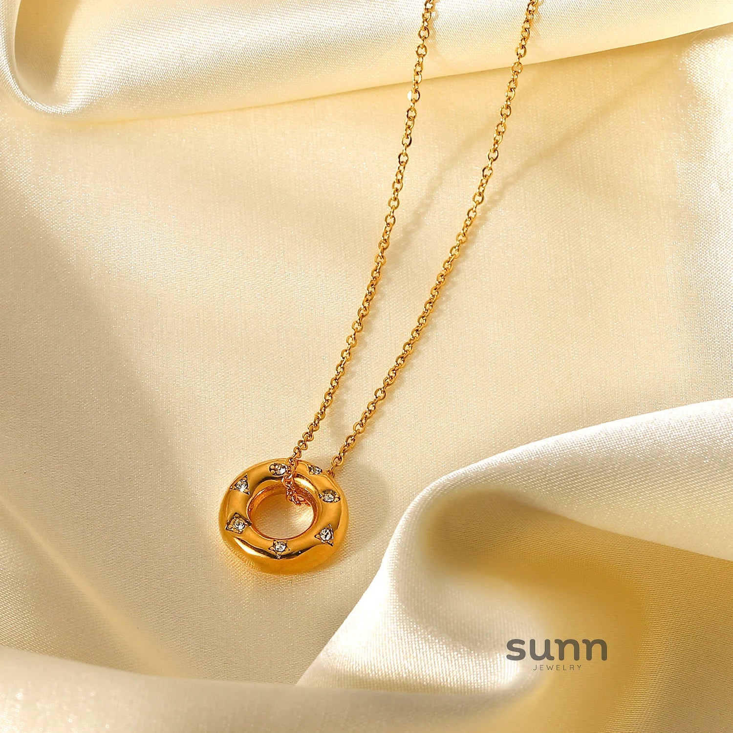 Zaria Layered Zircon Pendant Necklace