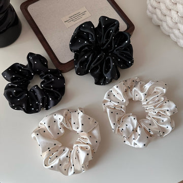 Zaria Polka Dot Satin Scrunchie [YIA26QYM]