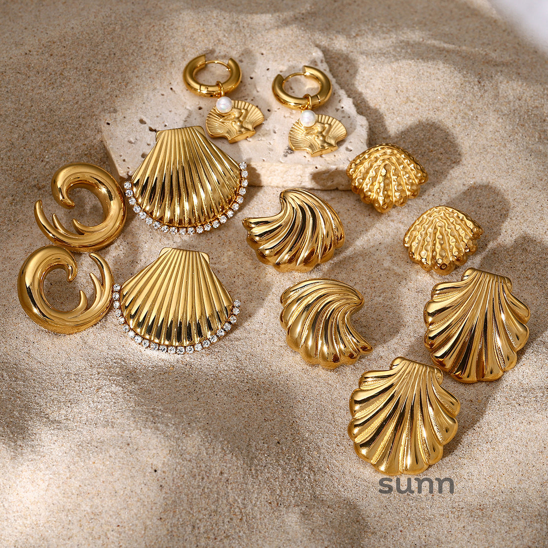 Zariya Shell Drop Earrings