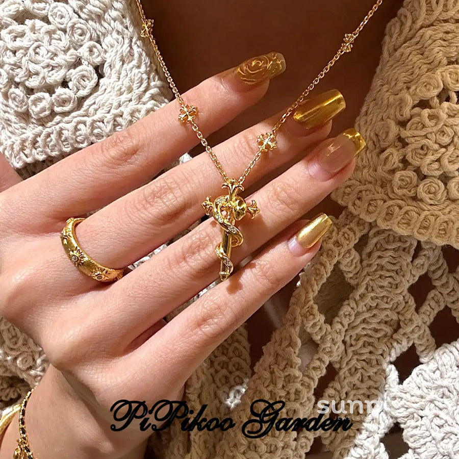 Zariya Spirit Snake Necklace Set [7OTBF6YE]