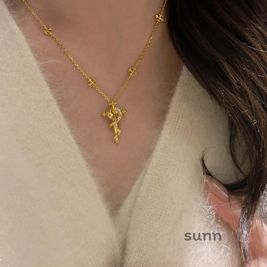 Zariya Spirit Snake Necklace Set [8OAQBOFC]