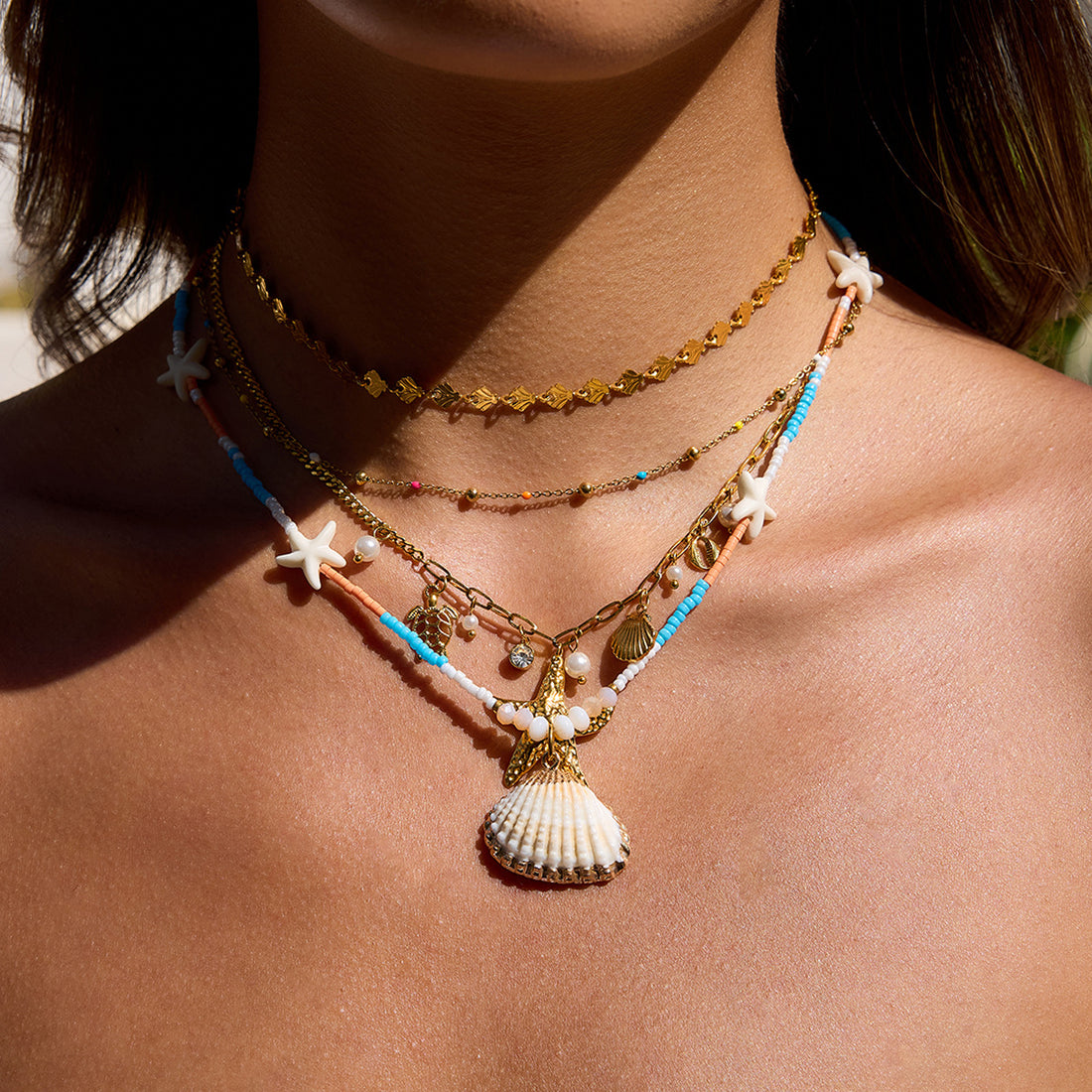 Zarriah Delicate Coastal Charm Necklace [U4M0VHTH]