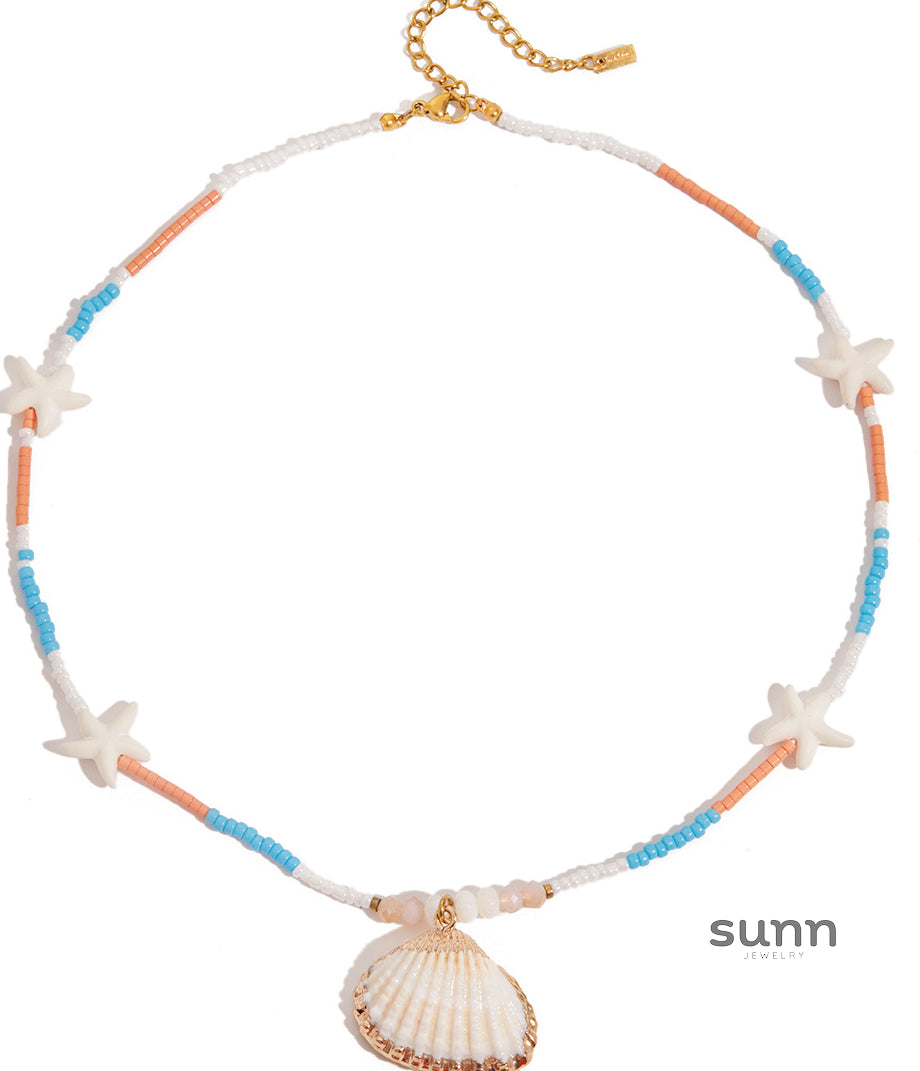 Zarriah Delicate Coastal Charm Necklace [LPN6MI37]