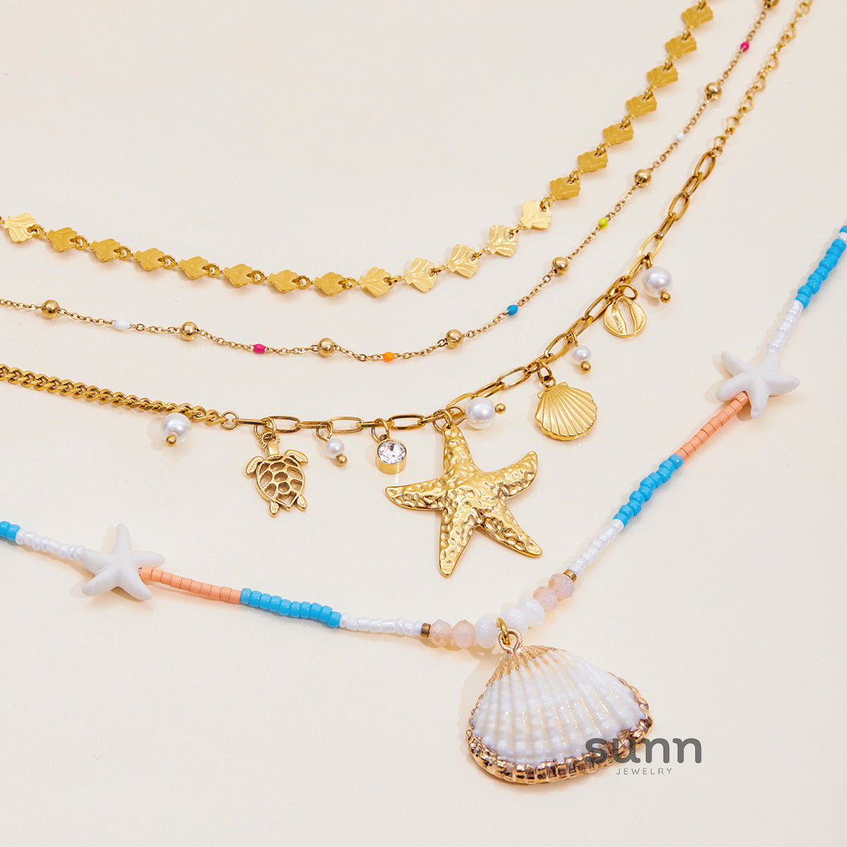 Zarriah Delicate Coastal Charm Necklace [15WA6V4G]
