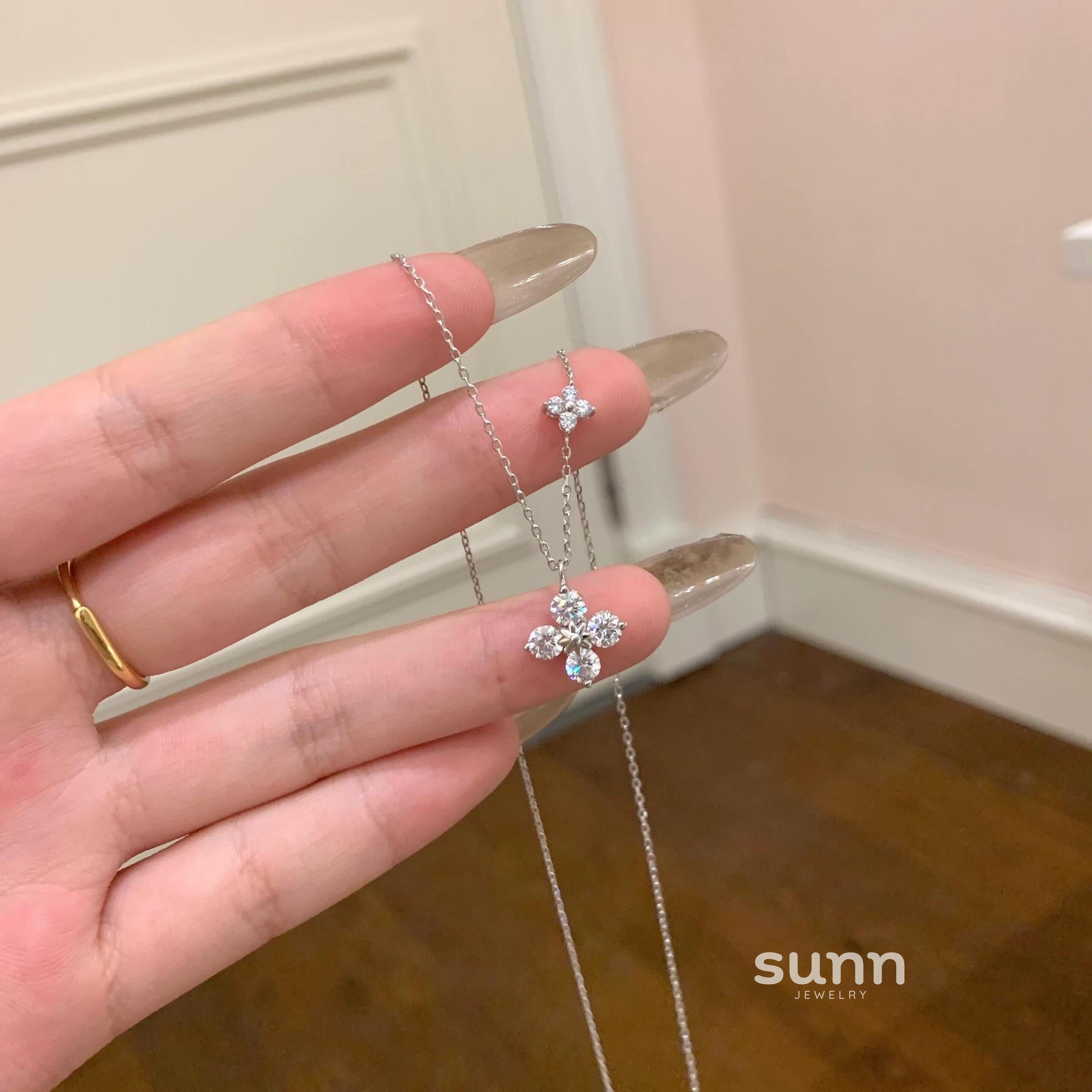 Zarriah Floral Zircon Necklace [ALS2BGXV]