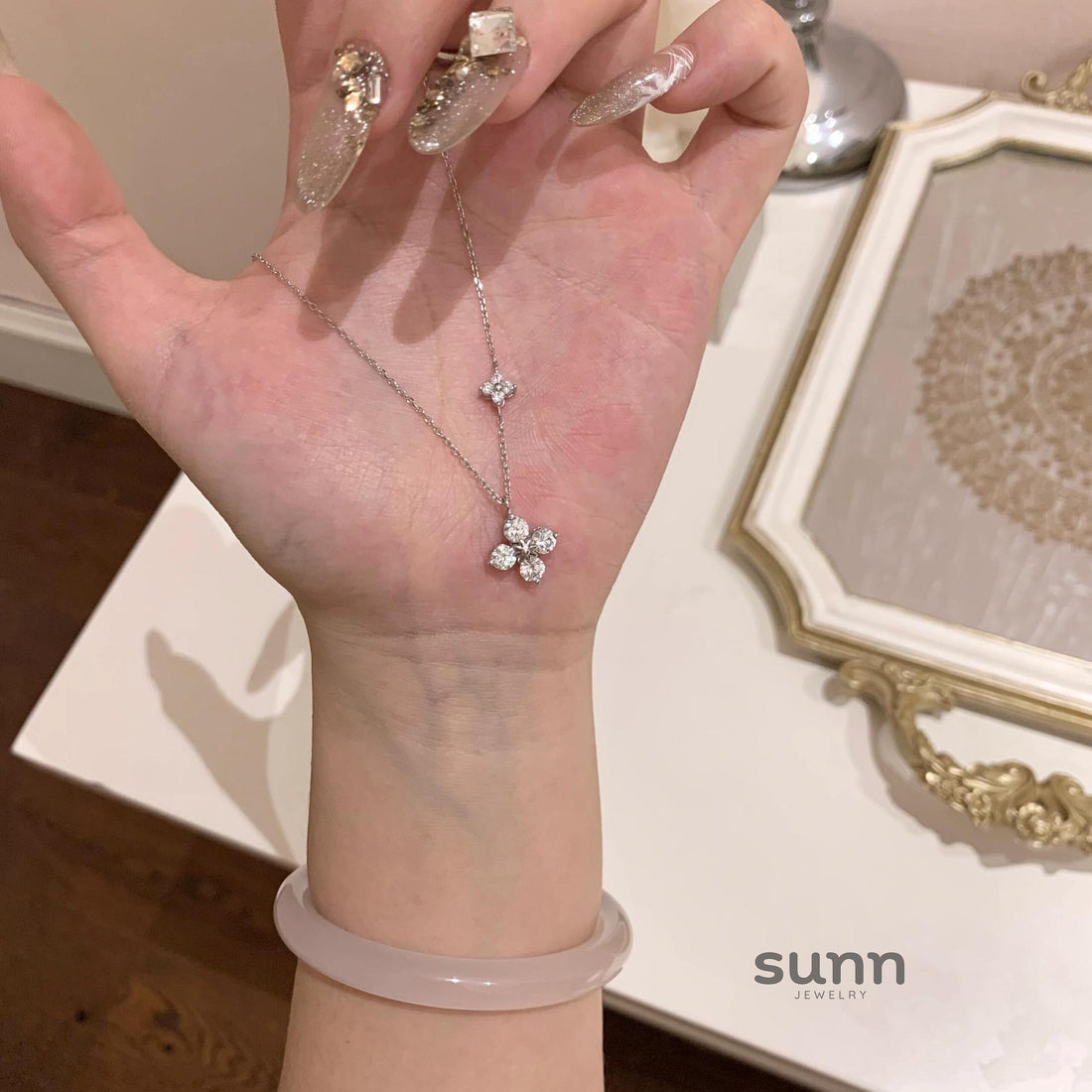 Zarriah Floral Zircon Necklace [ZZ230U54]