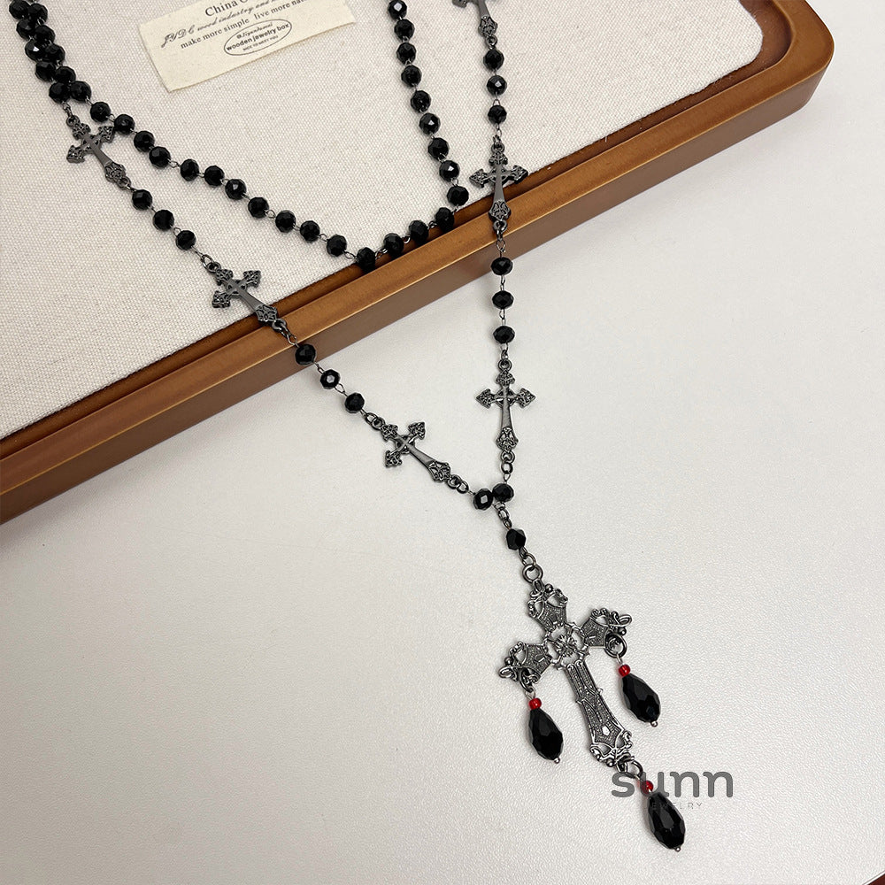 Zarya Layered Cross Necklace [6HB1XTOY]