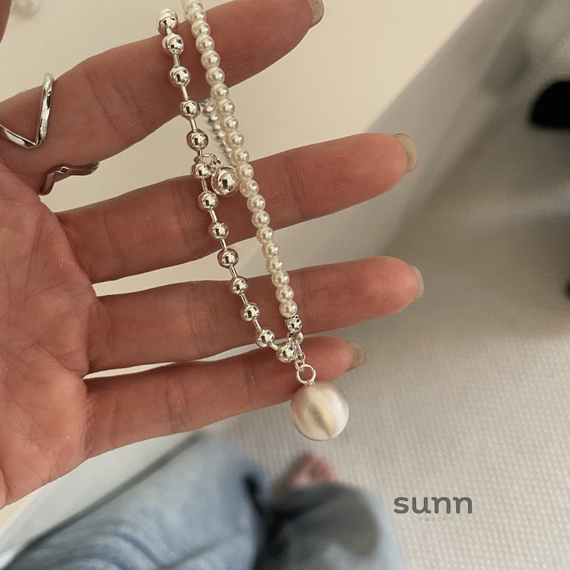 Zayah Asymmetrical Pearl Necklace [DEHL2T4P]