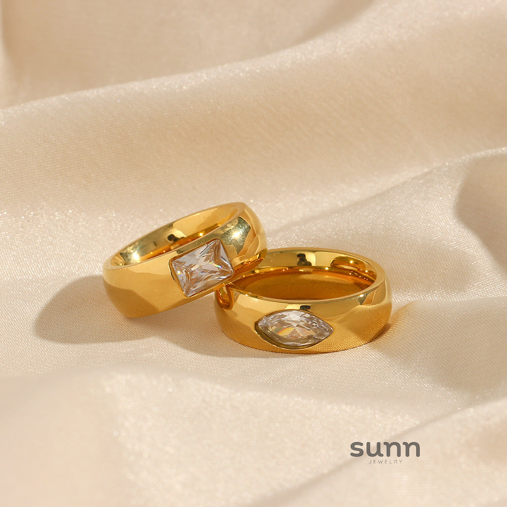 Zaylynn Geometric Zircon Ring [7IK09C7F]