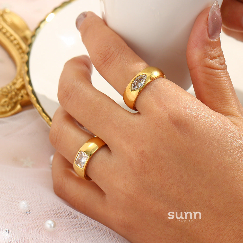 Zaylynn Geometric Zircon Ring [9QWETLBU]