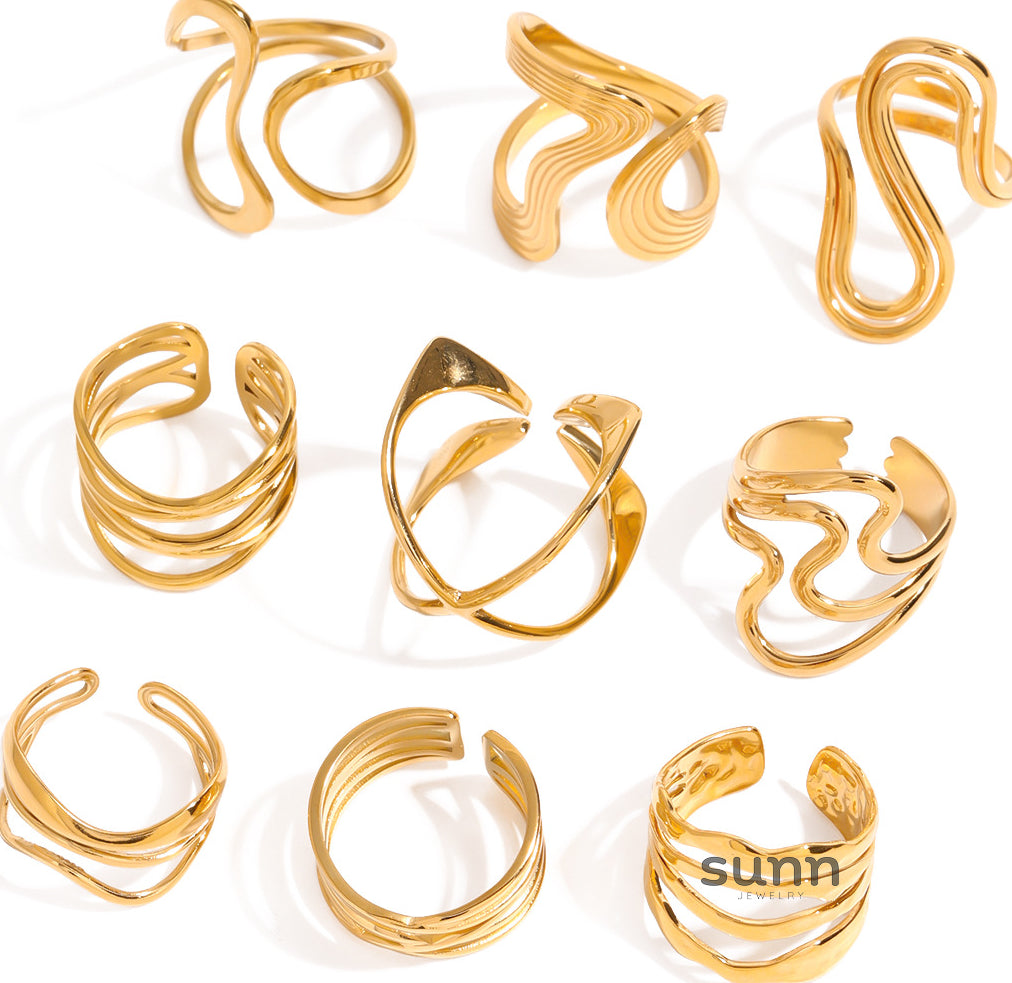 Zayna Sculptural Band Ring [P6D0LI31]
