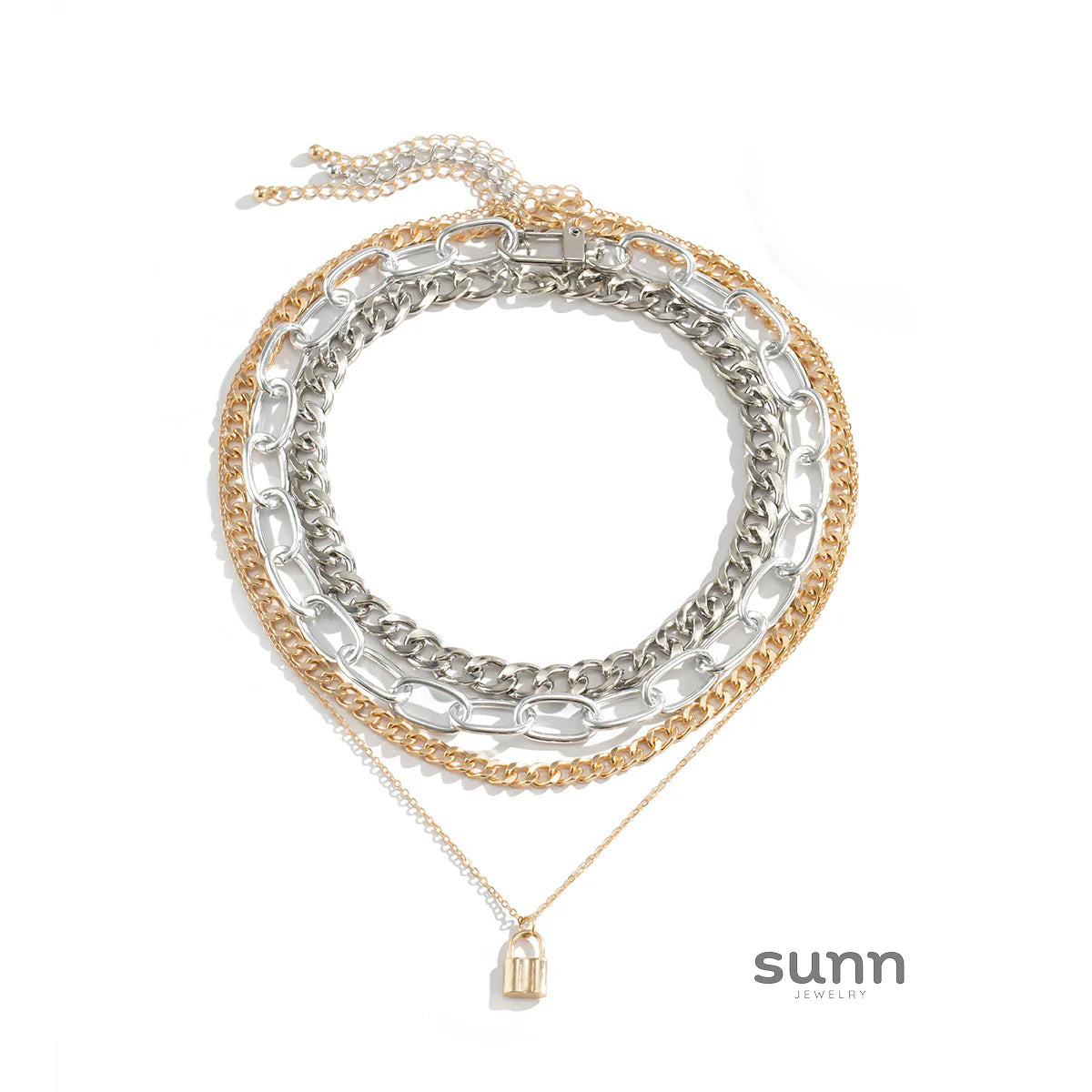 Zemira Multi-Layer Lock Necklace