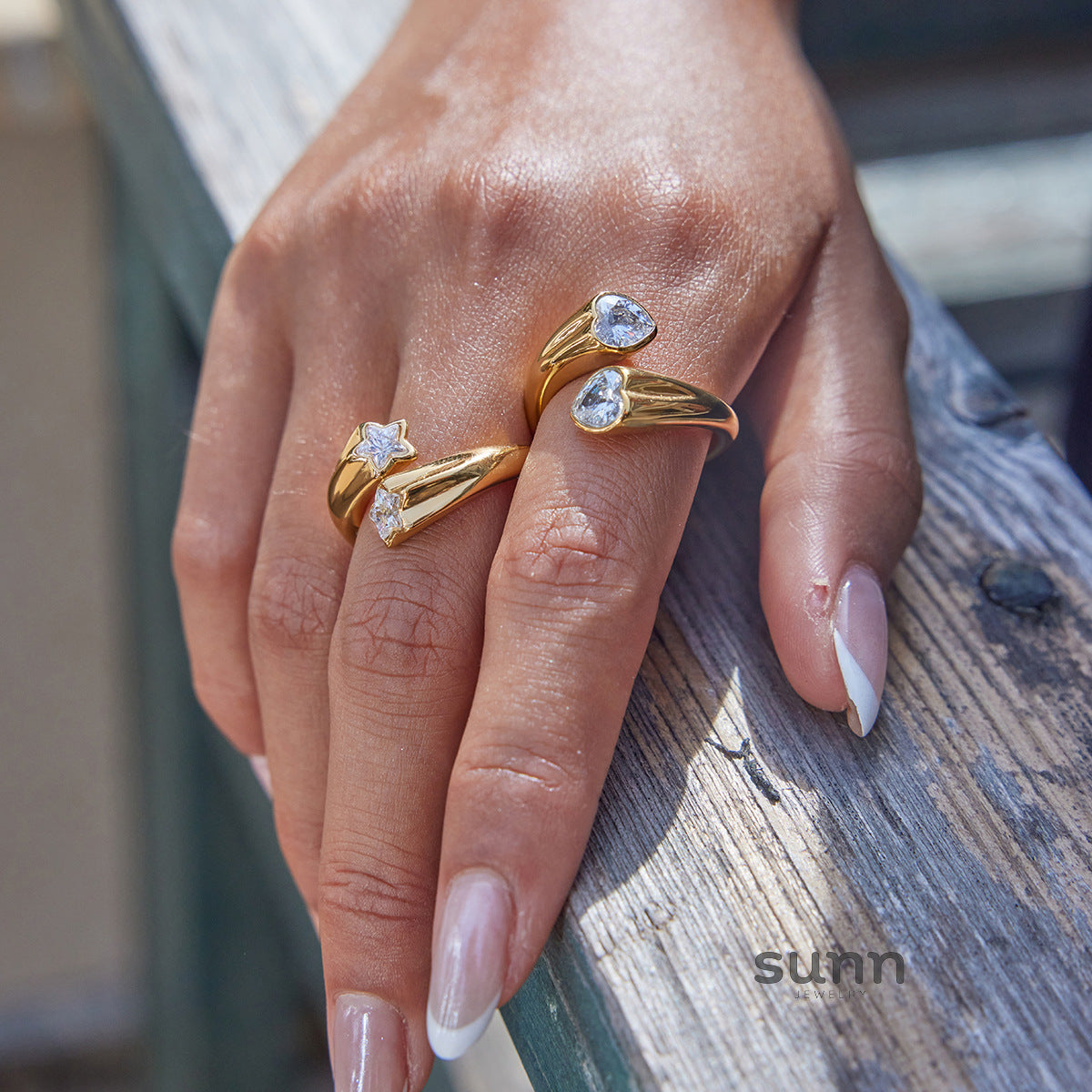 Zen Zircon Ring Set [X5N596D9]