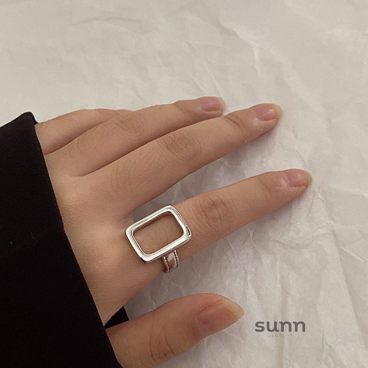 Zenaida Retro Silver Ring Set [858WO8XU]