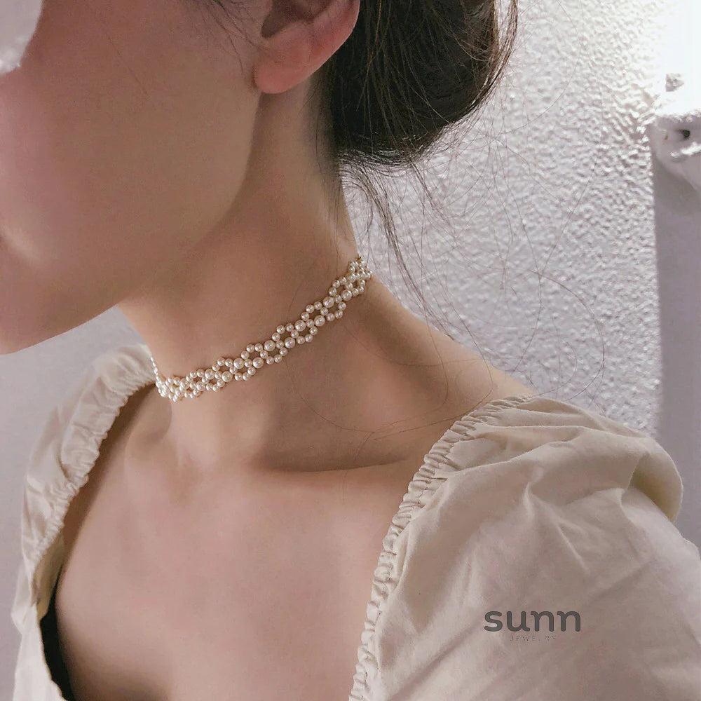 Zendaya Layered Pearl Choker
