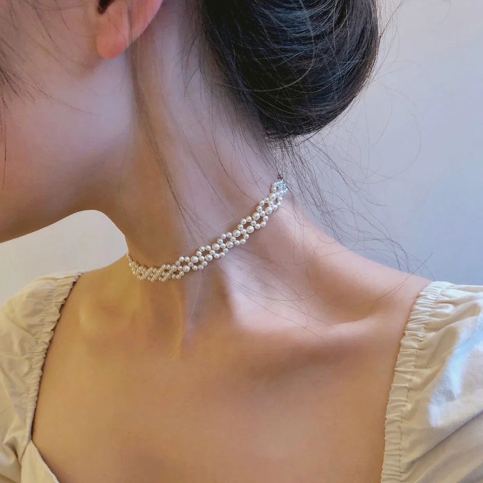 Zendaya Layered Pearl Choker