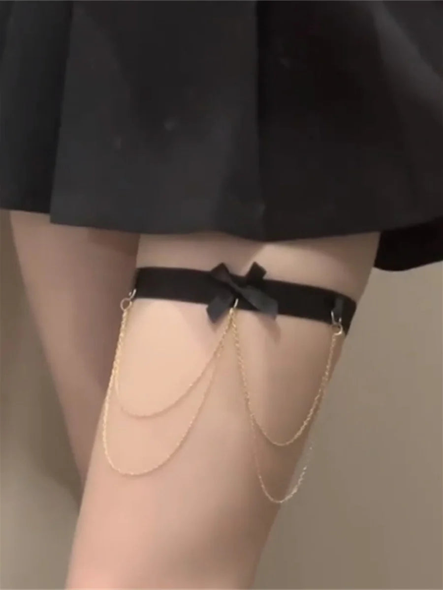 Zendayah Bow Lace Thigh Garter