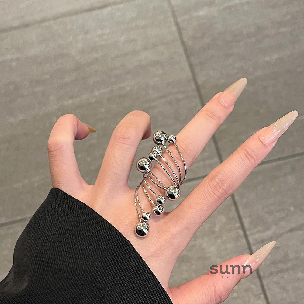 Zhuri Layered Sphere Ring [0C02DX51]