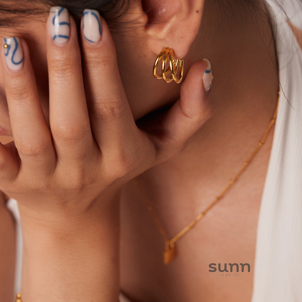 Ziah Linear Geometric Earrings [P06YLHL8]