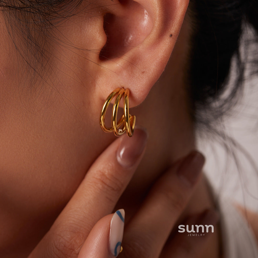 Ziah Linear Geometric Earrings [WQD7VYSN]