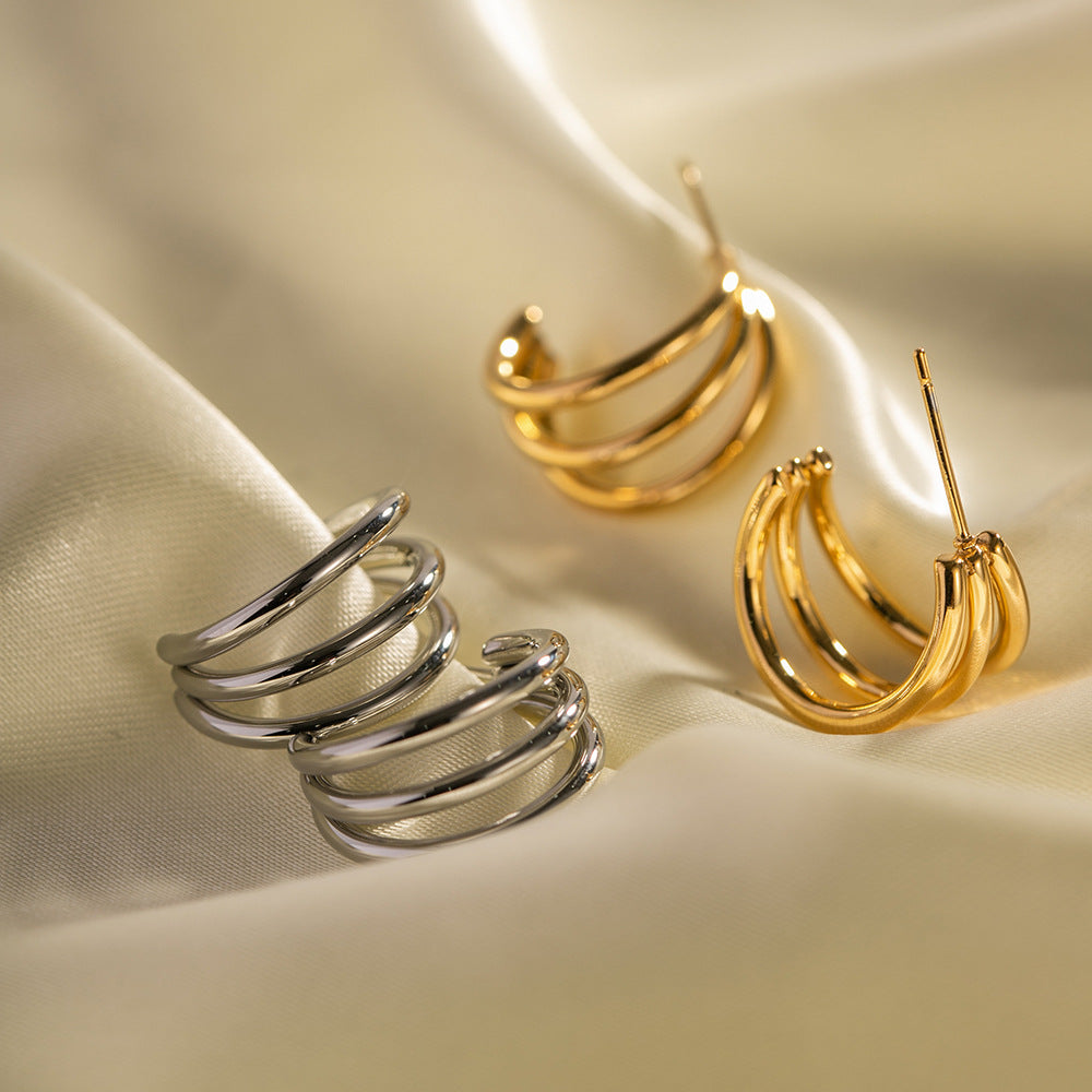 Ziah Linear Geometric Earrings [WQD7VYSN]