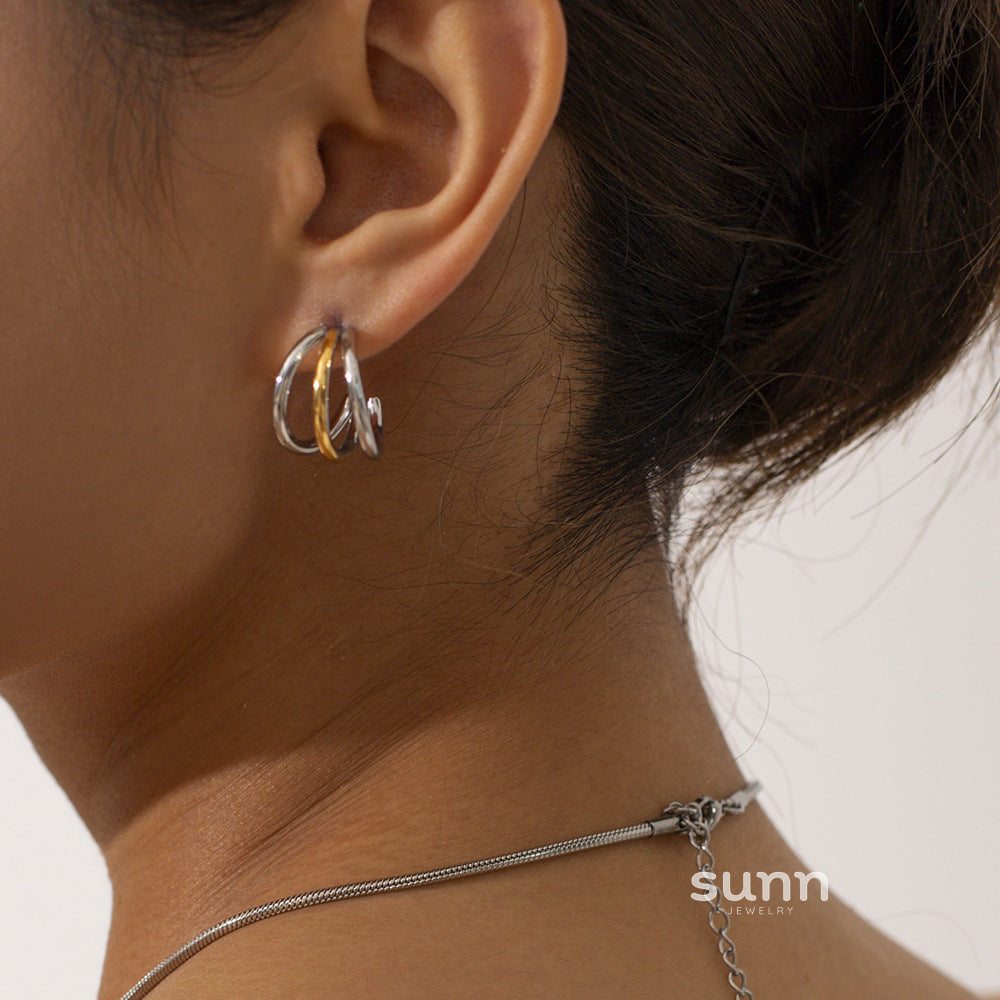 Ziah Linear Geometric Earrings [T2I2DDO1]