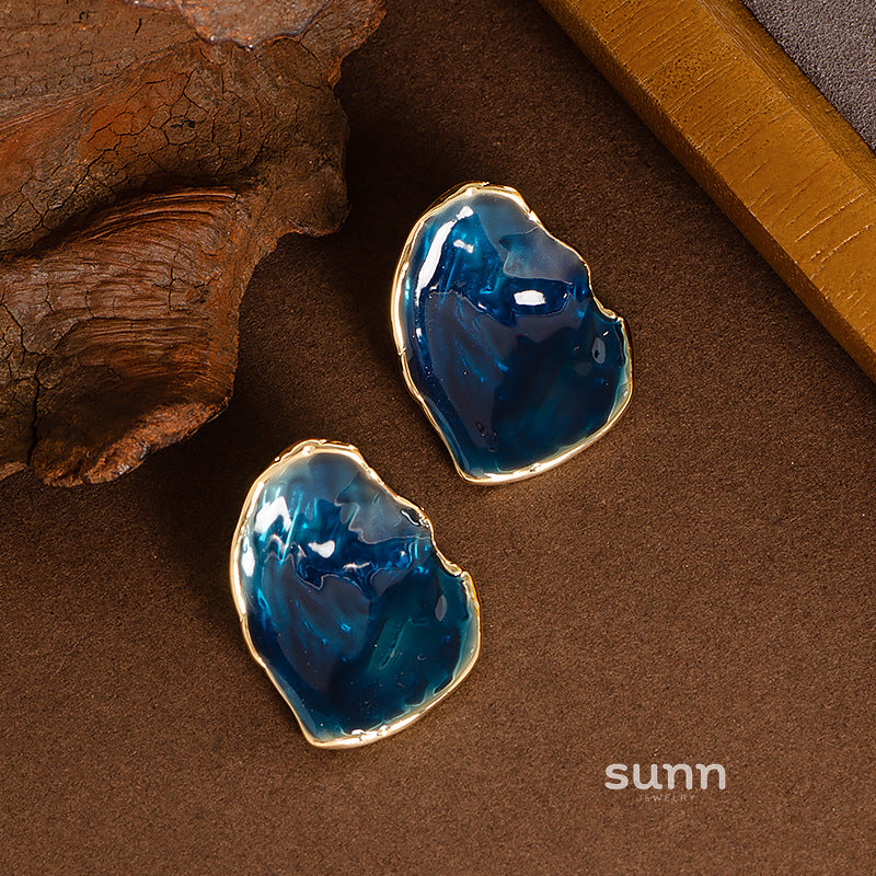 Ziana Irregular Enamel Drop Earrings [STWTCM66]