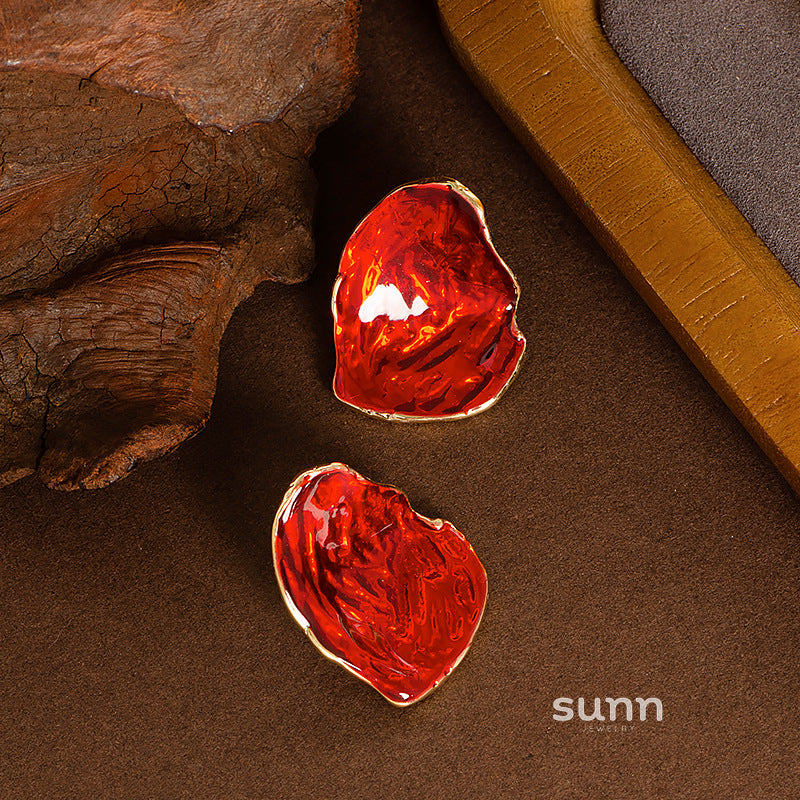 Ziana Irregular Enamel Drop Earrings [3RHACZDA]