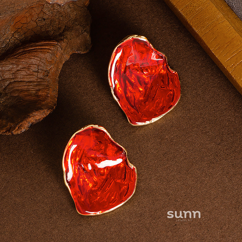 Ziana Irregular Enamel Drop Earrings [7TB9C67B]