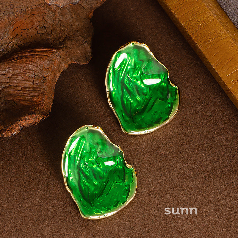 Ziana Irregular Enamel Drop Earrings [CPFDV38V]
