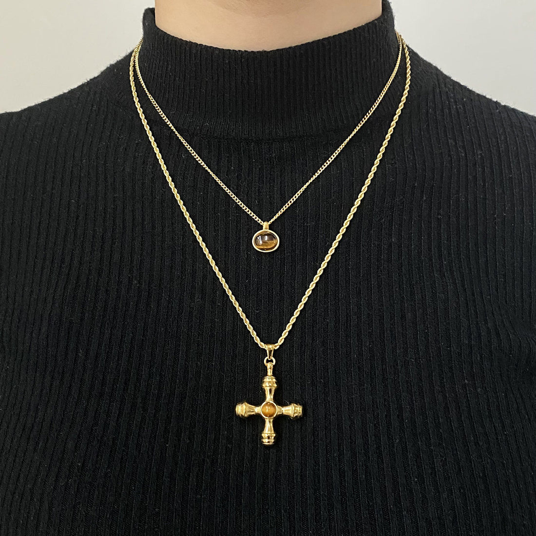 Zianna Tiger Eye Pendant Necklace [MJ9IPIMF]