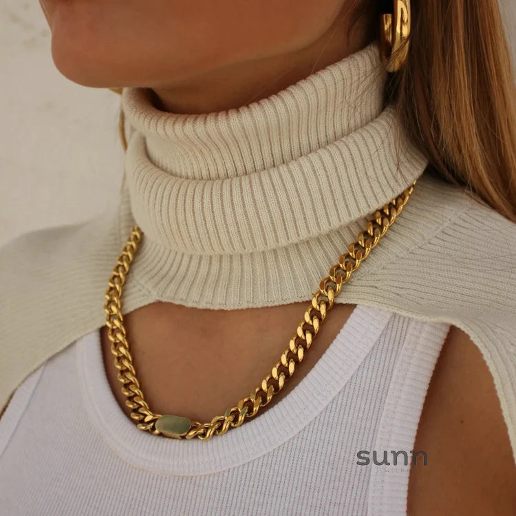 Zinnia Layered Gold Chain Necklace