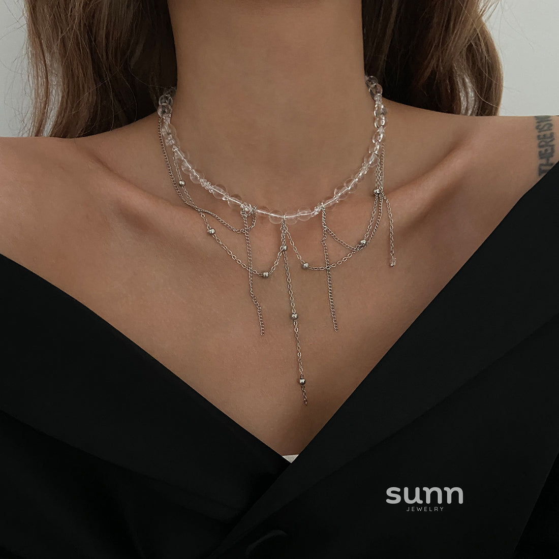Ziona Layered Tassel Necklace [WX72DFZA]