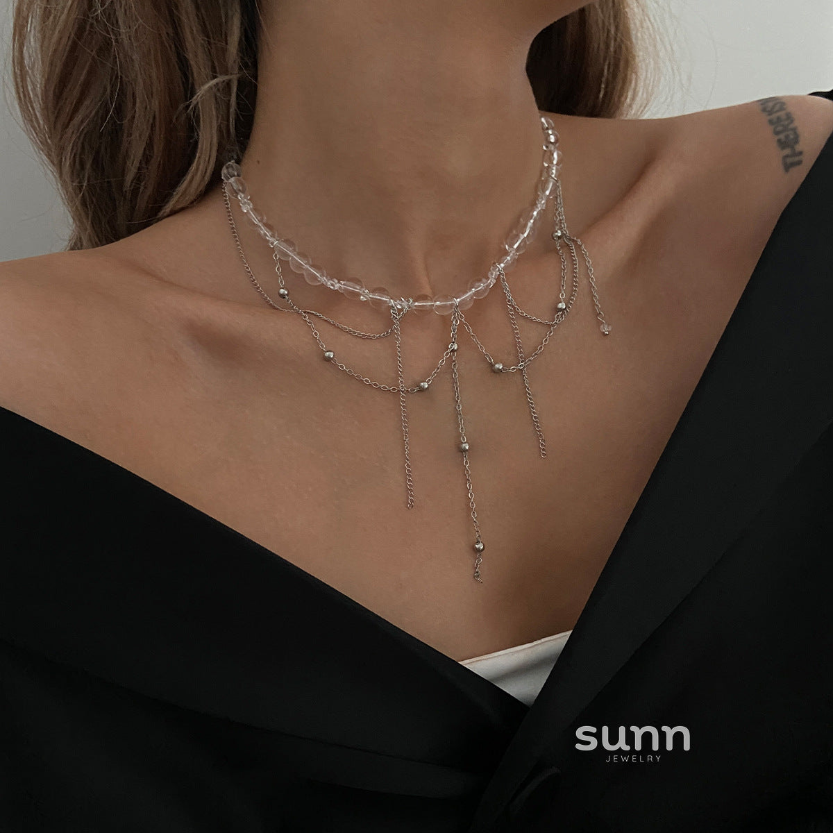 Ziona Layered Tassel Necklace [J1GVO9WJ]
