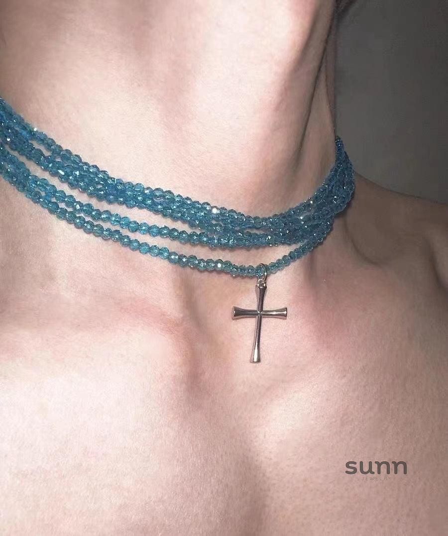 Zoha Multi-Layered Cross Choker [NHS1M51U]