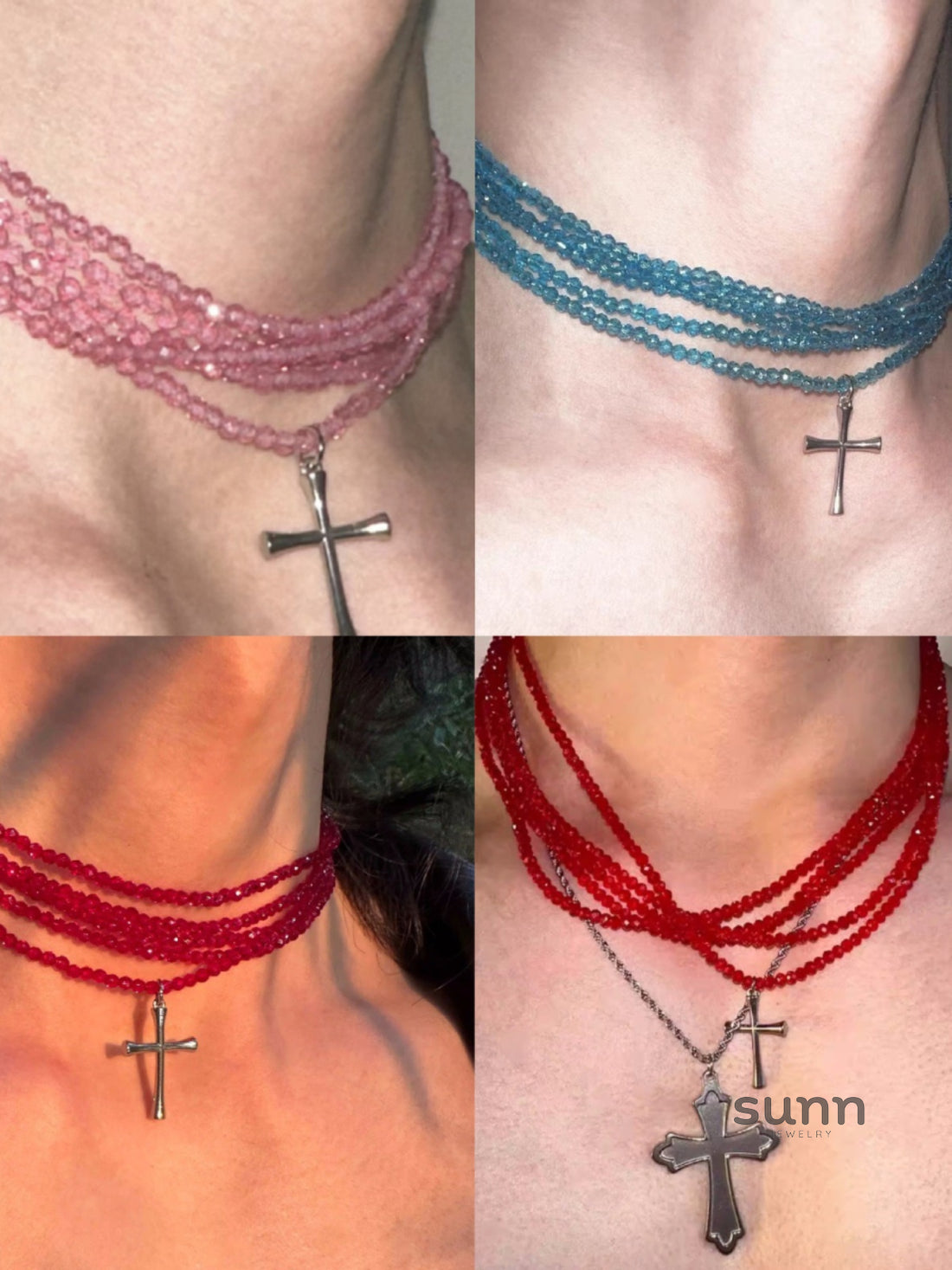 Zoha Multi-Layered Cross Choker [O14RJDIZ]
