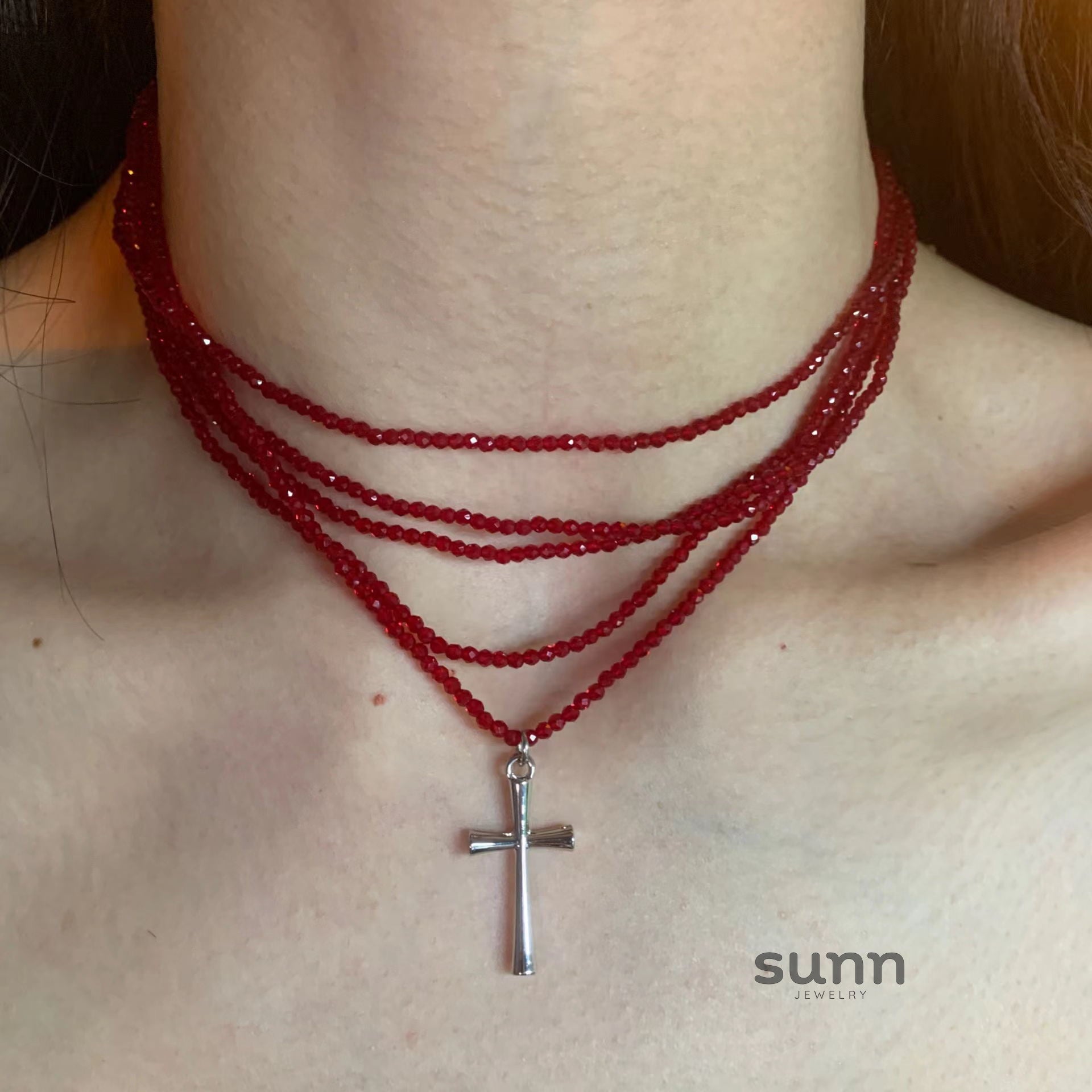 Zoha Multi-Layered Cross Choker [PGM3LHY0]