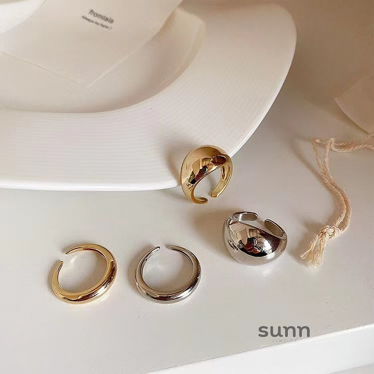 Zoi Polished Stackable Rings