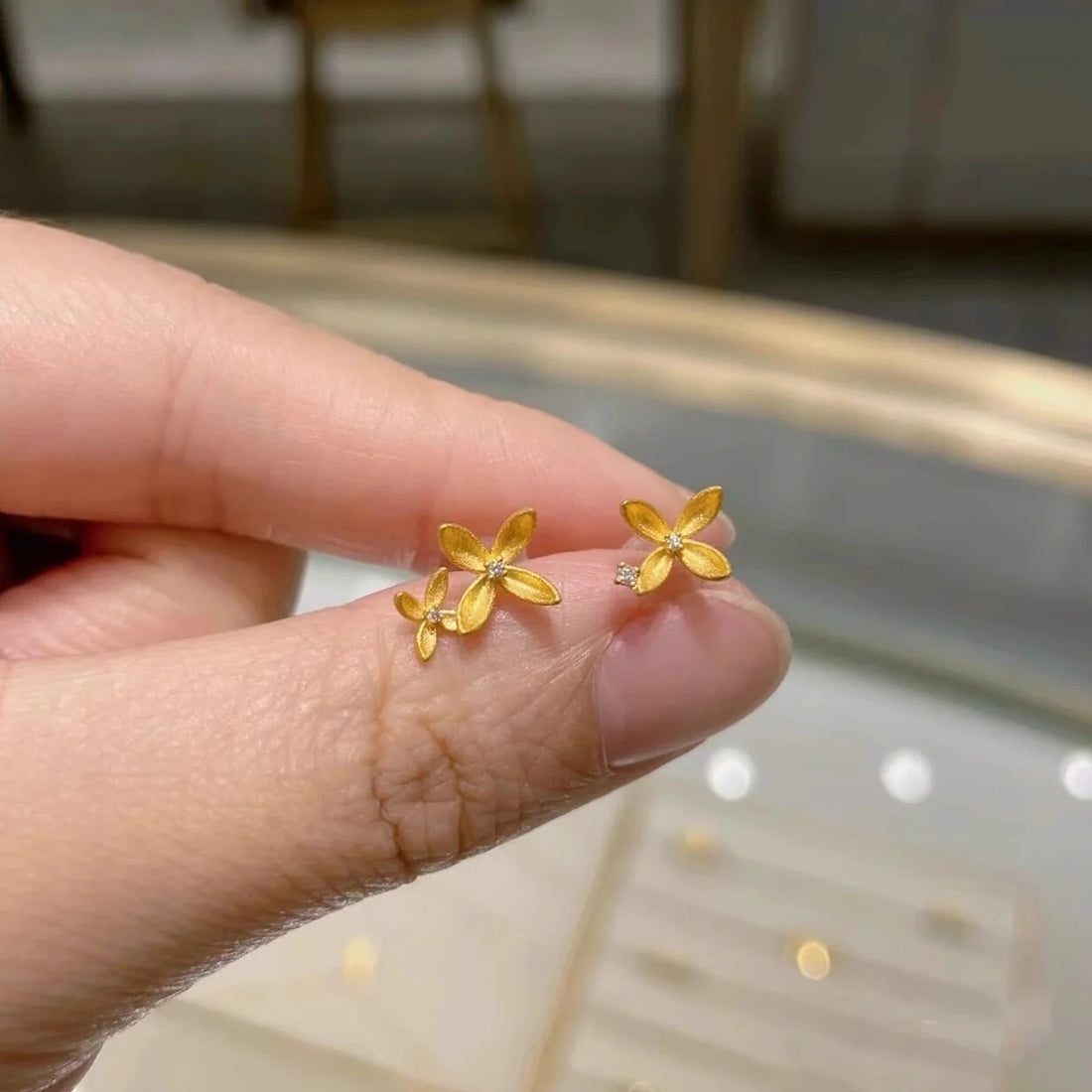 Zoriah Asymmetric Clover Star Studs