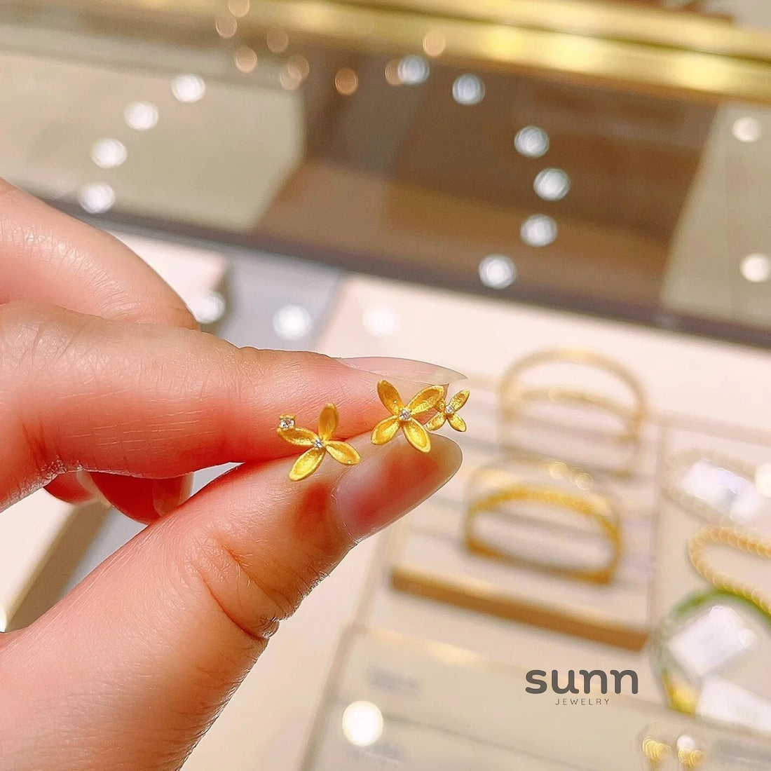 Zoriah Asymmetric Clover Star Studs