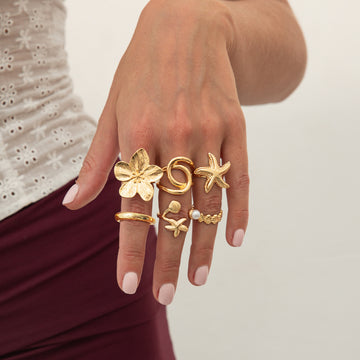 Zoya Irregular Ring Set [D08HAQX7]