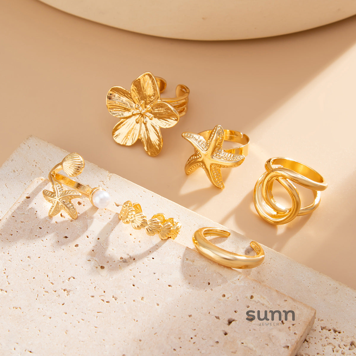 Zoya Irregular Ring Set [JAVRZP1U]