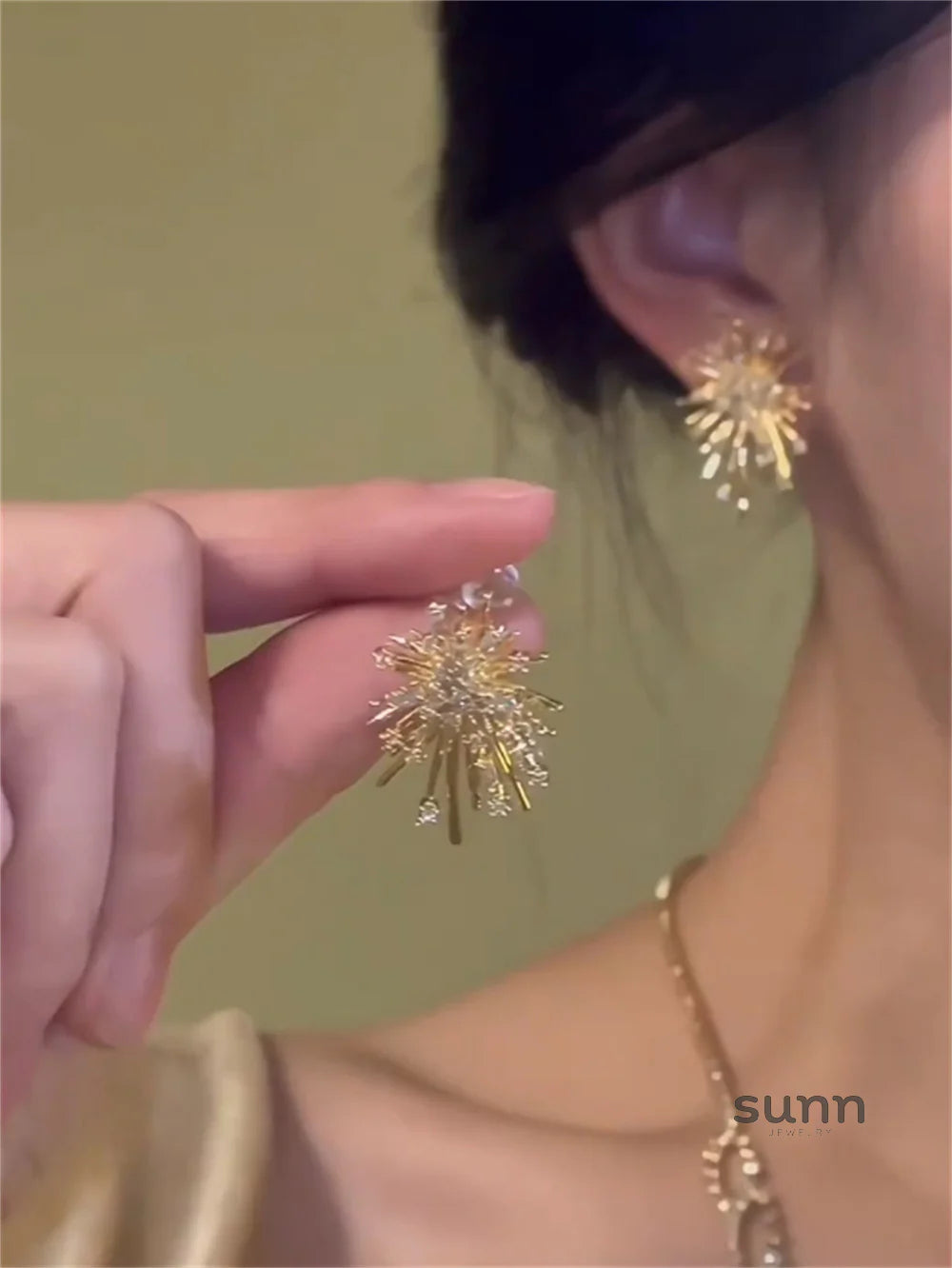 Zuleika Zircon Firework Stud Earrings