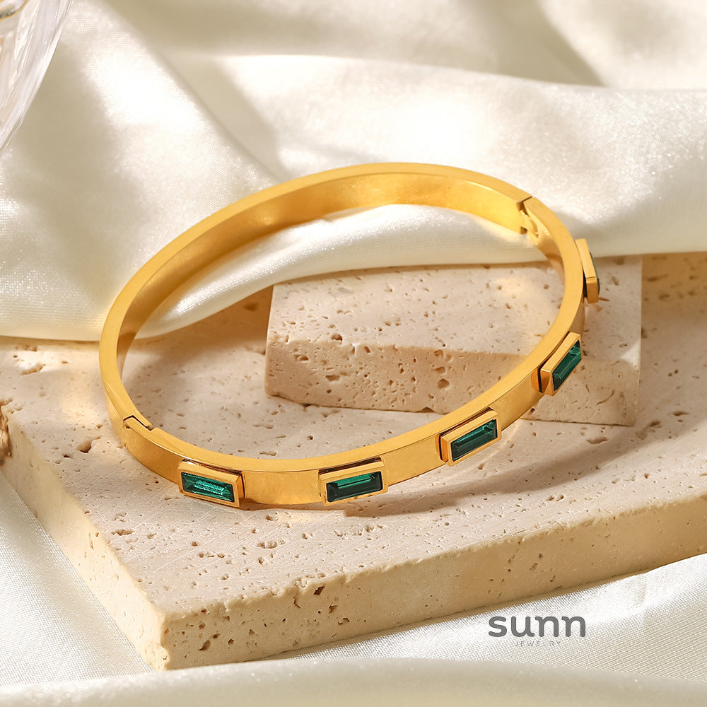 Zuleyka Zircon Inlaid Bracelet [44AQF4NY]