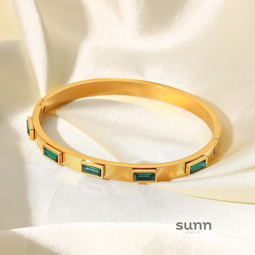 Zuleyka Zircon Inlaid Bracelet [IKR5AAA5]