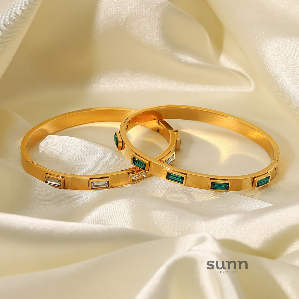 Zuleyka Zircon Inlaid Bracelet [GHT1TBUC]