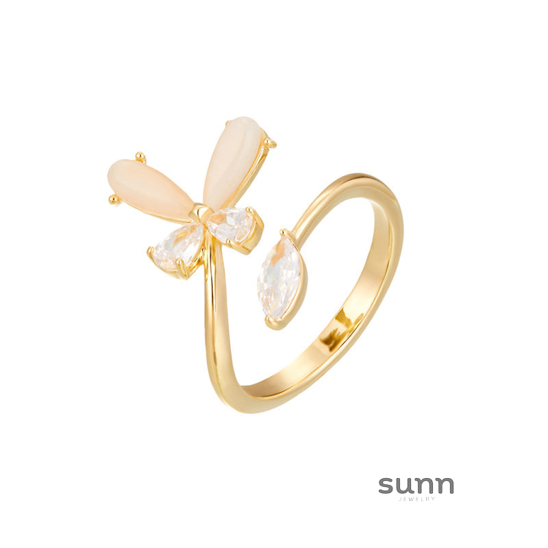 Zuleyma Butterfly Cat Eye Ring [C0DM46N6]